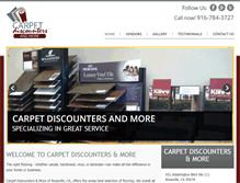Tablet Screenshot of carpetdiscountersstore.com